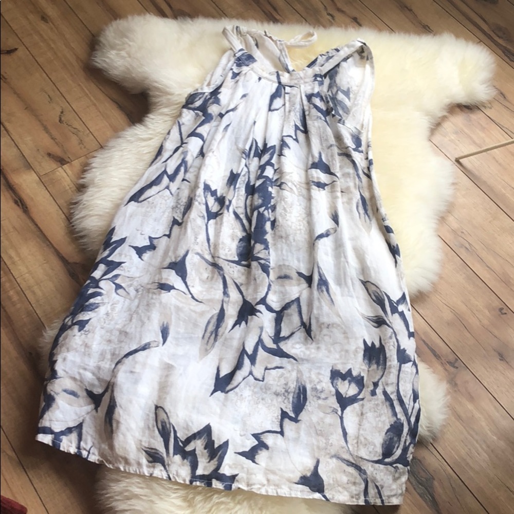 Airy Linen Halter Dress